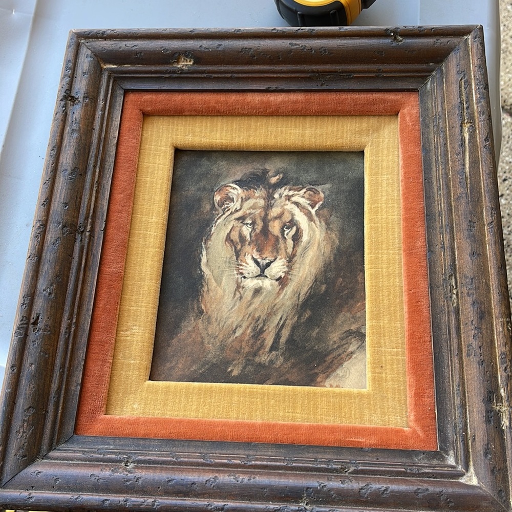 Eugene Delacroix Vintage Print of ‘Tete De Lion’